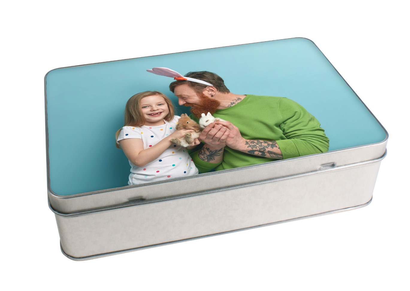 Geschenkdose / Blechdose 193 x 124 x 50 mm Geschenkdose, Dose, Weißblechdose, Plätzchendose, Keksdose, Geschenkverpackung, online, selber, gestalten, drucken